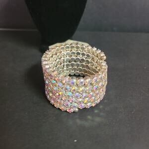 Natasha lead free bracelet iridescent Coil bracelet NEW crystals stacked